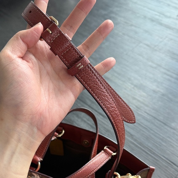 COACH x Peanuts Shoulder Tote Bag Dempsey Carryall Snoopy Woodstock - Picture 9 of 9